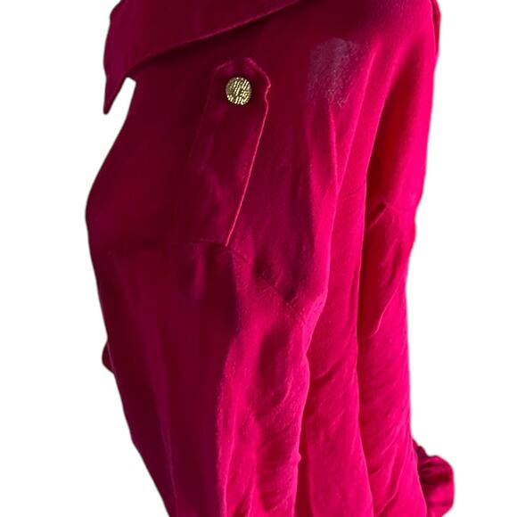 Womens Top Size Large Magenta Button Down Workwear Office Attire Outdoorsy Work - Picture 5 of 9